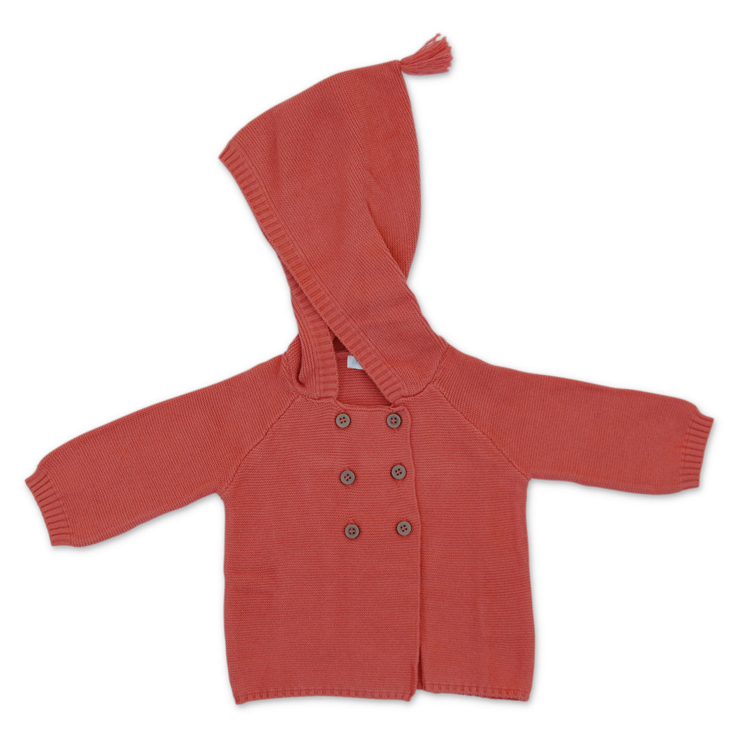 Apricot Hooded Cardigan