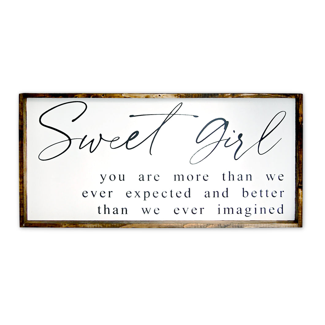 Sweet Girl Wooden Sign