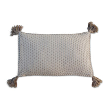 Load image into Gallery viewer, Hand Quilted Cotton Pillow with Tassels
