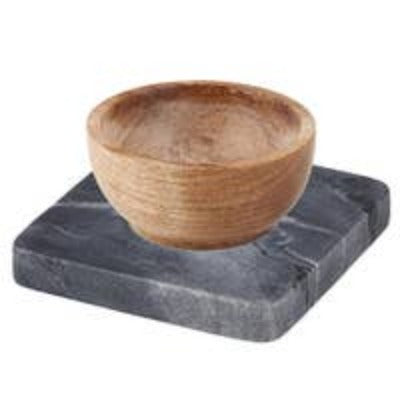 Wood Bowl/Marble Tray
